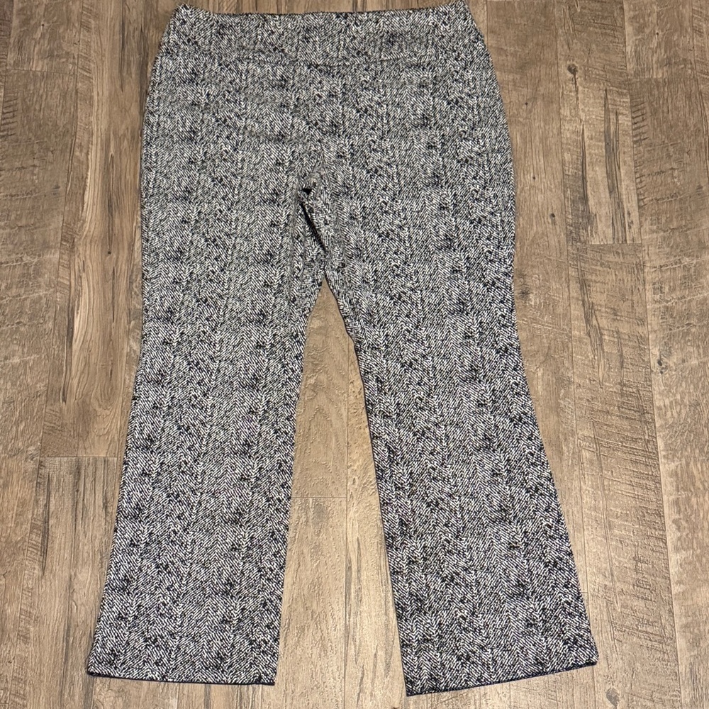 New York & Company Monochrome Tweed Style Pants - Size XL Petite